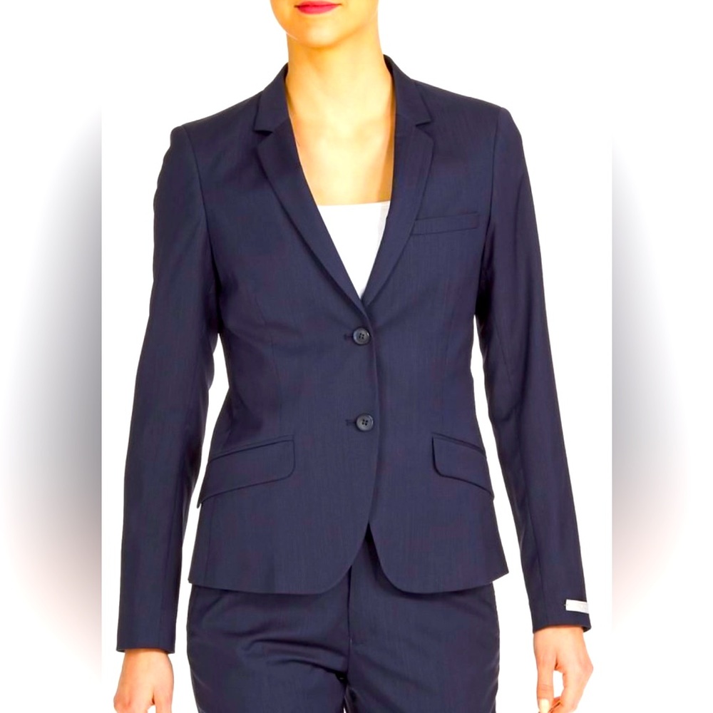 Tiger of Sweden Emily 3 style size 6 windowpane (charcoal and burgundy) blazer